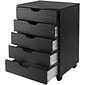 Winsome Halifax 5-Drawer Storage Cabinet, Black (20519)