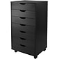 Winsome 7-Drawer Composite Wood Halifax Cabinet, Black, (20792)