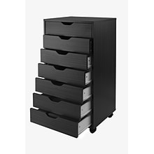 Winsome 7-Drawer Composite Wood Halifax Cabinet, Black, (20792)