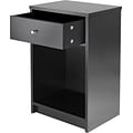 Winsome Squamish 23.82 x 15 3/4 x 12 1/2 Composite Wood Accent Table With 1 Drawer, Black