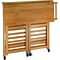 Winsome Wood Foldable Kitchen Cart With Shelves, Light Oak