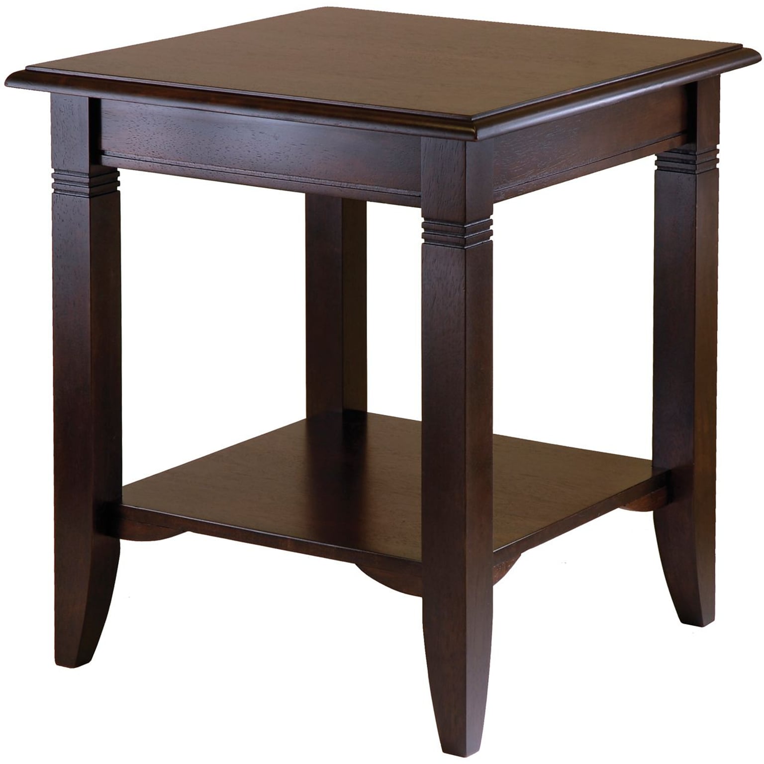 Winsome Nolan 21.97 x 20 x 20 Composite Wood End Table, Cappuccino