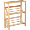 Winsome Mission Beech Wood 4-Tier Bookshelf With Slanted Shelf, Natural