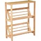 Winsome Mission Beech Wood 4-Tier Bookshelf With Slanted Shelf, Natural