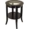 Winsome Genoa 22.56 x 18.47 x 18.47 Composite Wood End Table With Glass inset, Dark Espresso