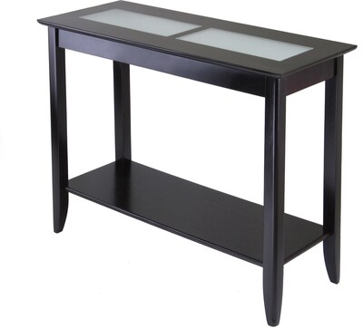 Winsome Syrah 30 x 40 x 16.3 Composite Wood Console/Hall Table With Frosted Glass, Dark Espresso