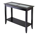 Winsome Syrah 30 x 40 x 16.3 Composite Wood Console/Hall Table With Frosted Glass, Dark Espresso