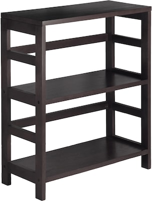 Winsome Leo Solid/Composite Wood 2-Tier Wide Storage Shelf, Espresso