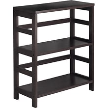 Winsome Leo Solid/Composite Wood 2-Tier Wide Storage Shelf, Espresso