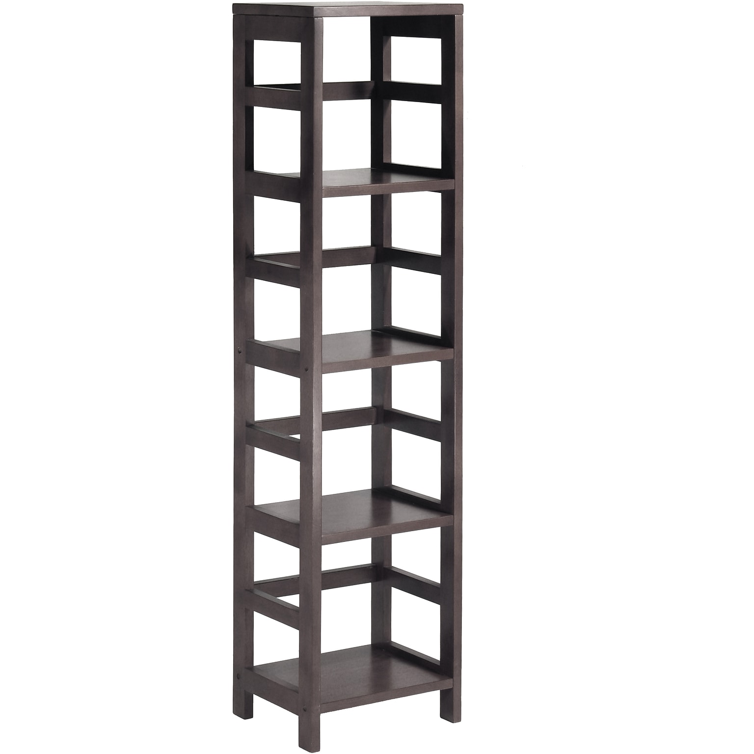 Winsome Leo Beech Wood 4-Tier Shelf, Espresso