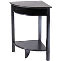 Winsome Liso 31.1 x 20 1/2 x 20 1/2 Composite Wood Corner Table With Cube Storage, Dark Brown