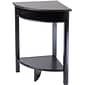Winsome Liso 31.1" x 20 1/2" x 20 1/2" Composite Wood Corner Table With Cube Storage, Dark Brown
