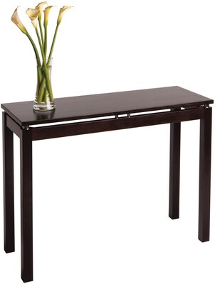 Winsome Linea 29.52 x 39.37 x 13.93 Wood Console/Hall Table With Chrome Accent, Dark Espresso