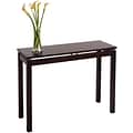 Winsome Linea 29.52 x 39.37 x 13.93 Wood Console/Hall Table With Chrome Accent, Dark Espresso