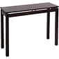 Winsome Linea 29.52" x 39.37" x 13.93" Wood Console/Hall Table With Chrome Accent, Dark Espresso