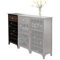 Winsome Ancona 37.52 x 19.09 x 12.6 24-Bottle Modular Wine Cabinet With 1-Drawer, Dark Espresso