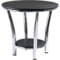 Winsome Maya 22.05 x 23.82 x 23.82 Medium Density Fiber Round End Table, Black