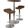 Winsome Kallie 39.76 x 23.66 x 23.66 Wood Round Pub Tbl W/2 Air Lift Stool, Cappuccino, 3 Pieces
