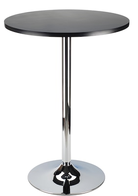 Winsome Spectrum 39.76 x 23.66 x 23.66 MDF Round Pub Table, Black