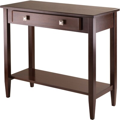 Winsome Richmond 33.98" x 29.92" x 15.69" Wood Console Hall Table Tapered Leg, Brown