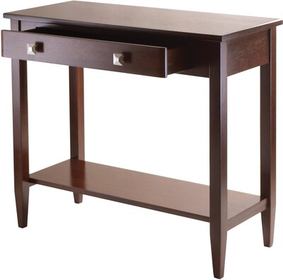 Winsome Richmond 33.98" x 29.92" x 15.69" Wood Console Hall Table Tapered Leg, Brown