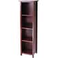 Winsome Milan Solid/Composite Wood 5-Tier Tall Storage Shelf or Bookcase, Antique Walnut (94416)