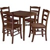 Winsome Groveland 29.13 x 29.53 x 29.53 Wood Square Dining Tbl W/4 Chair, Antique Walnut, 5 Pcs