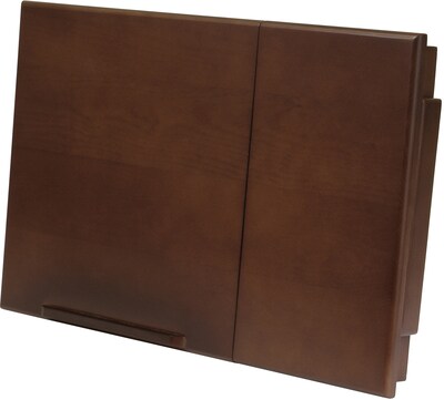 Winsome Flip Top Lap Desk With Drawer and Foldable Legs, Antique Walnut