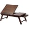 Winsome Flip Top Lap Desk With Drawer and Foldable Legs, Antique Walnut