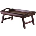 Winsome Sedona 24 Curved Side Folding Bed Tray, Walnut (94725)