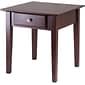 Winsome Rochester 20" x 20" x 20" Wood Shaker End Table, Brown (94821)