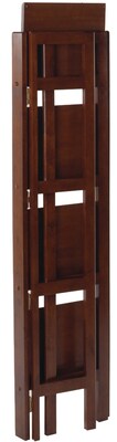 Winsome Solid/Composite Wood 4-Tier Narrow Folding Shelf, Antique Walnut