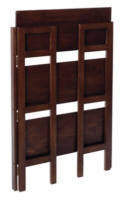 Winsome Solid/Composite Wood 3-Tier Wide Folding and Stackable Shelf, Antique Walnut