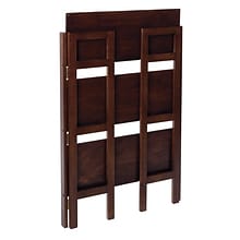 Winsome Solid/Composite Wood 3-Tier Wide Folding and Stackable Shelf, Antique Walnut