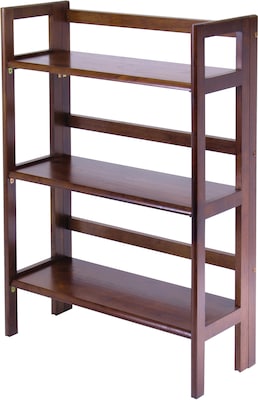 Winsome Wood Leo Wide 2-Tier Storage Shelf, Espresso