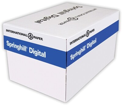 Springhill 90 lb. Paper, 8.5 x 11, Blue, 2500 Sheets/Case (025100CASE)