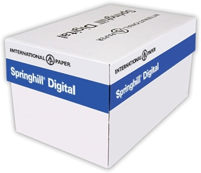 Springhill 90 lb. Paper, 8.5 x 11, Ivory, 2500 Sheets/Case (056100CASE)