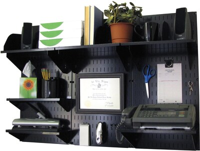 Wall Control Desk and Office Craft Center Organizer Kit, Black