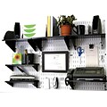 Wall Control Desk and Office Craft Center Organizer Kit; White Tool Board and Black Accessories