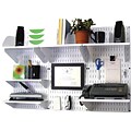 Wall Control Desk and Office Craft Center Organizer Kit, White Tool Board and White Accessories