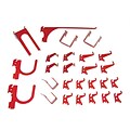 Wall Control Deluxe Metal Pegboard Hook Kit, Red