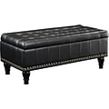 Inspired by Bassett Caldwell Storage Ottoman, Black Eco Leather