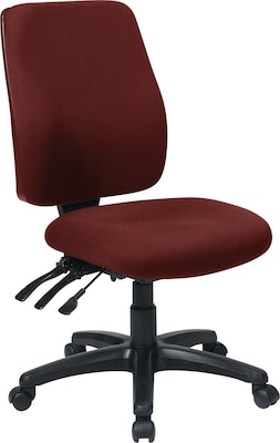 Office Star WorkSmart™ FreeFlex® Fabric High Back Ergonomic Task Chair with Ratchet Back, Burgundy