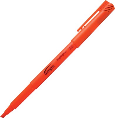 Integra Stick Highlighter, Chisel Tip, Orange, Dozen (ITA36182)