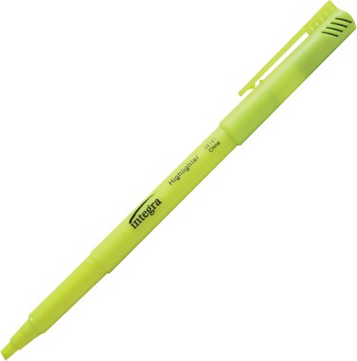 Integra Stick Highlighter, Chisel Tip, Yellow, Dozen (ITA36181)