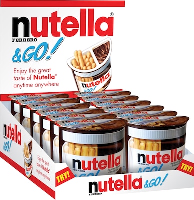 Nutella on the GO Chocolate Hazelnut Spread with Breadsticks, 1.8 oz., 12/Box (FEU80314)