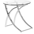 Euro Style™ Talisa 21 Round Glass Side Table, Clear