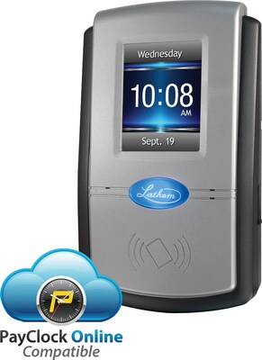 Lathem 50-Employee Touch Screen Punch Card Time and Attendance System, Gray (PC700)