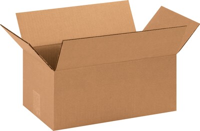 8 x 4 x 14 Shipping Boxes, Brown, 25/Bundle (1484)