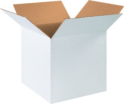 16 x 16 x 16 Shipping Boxes, 32 ECT, White, 25/Bundle (161616W)